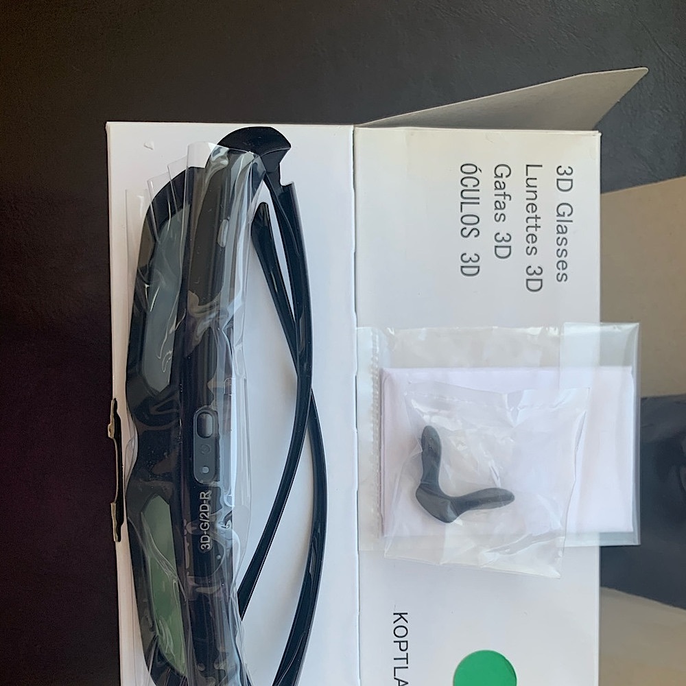 New Sharp Aquos Glasses 3D-G/2D-R With Black Frame LCD Lens 1 Pc for TV Monitor